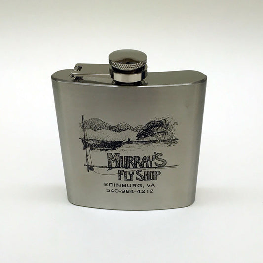 Murray's Fly Shop Hip Flask - Stainless