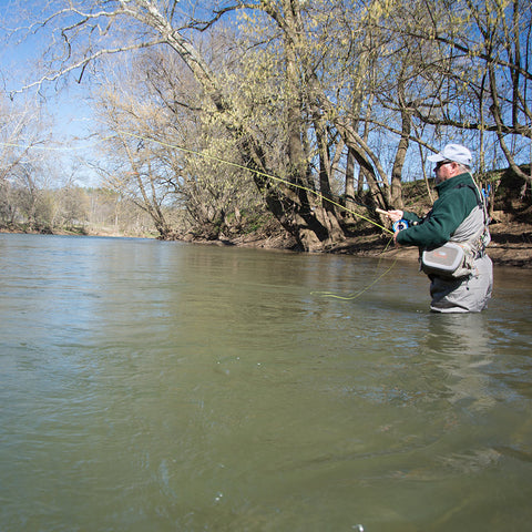 Learn to fly fish lessons on the Shenandoah River of Virginia.