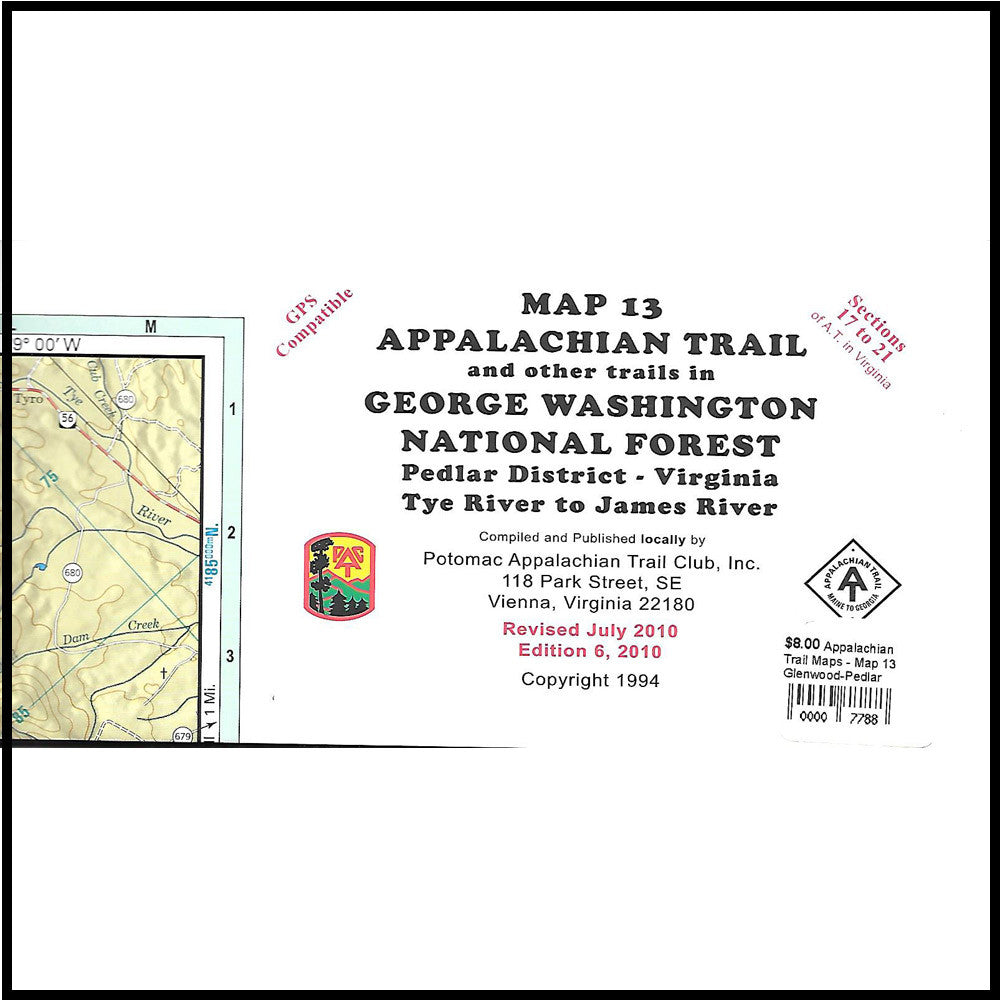 Appalachian Trail Maps (12, 13)- George Washington National Forest