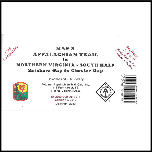 Appalachian Trail Maps - Map 8 Snickers Gap to Chester Gap